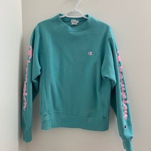 Turquoise Champion crewneck